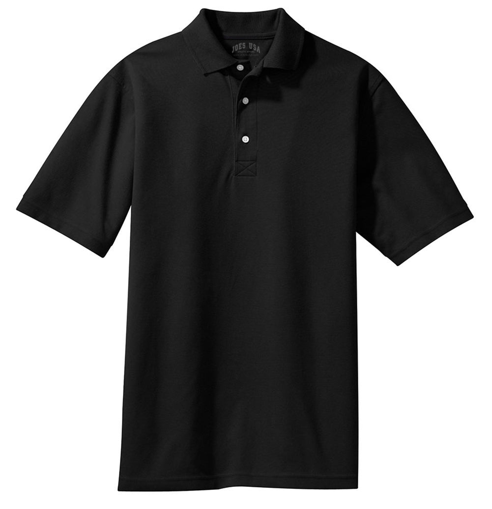 Men's Rapid Dry™ Polo Polos/Knits Joe's USA Jet Black X-Small