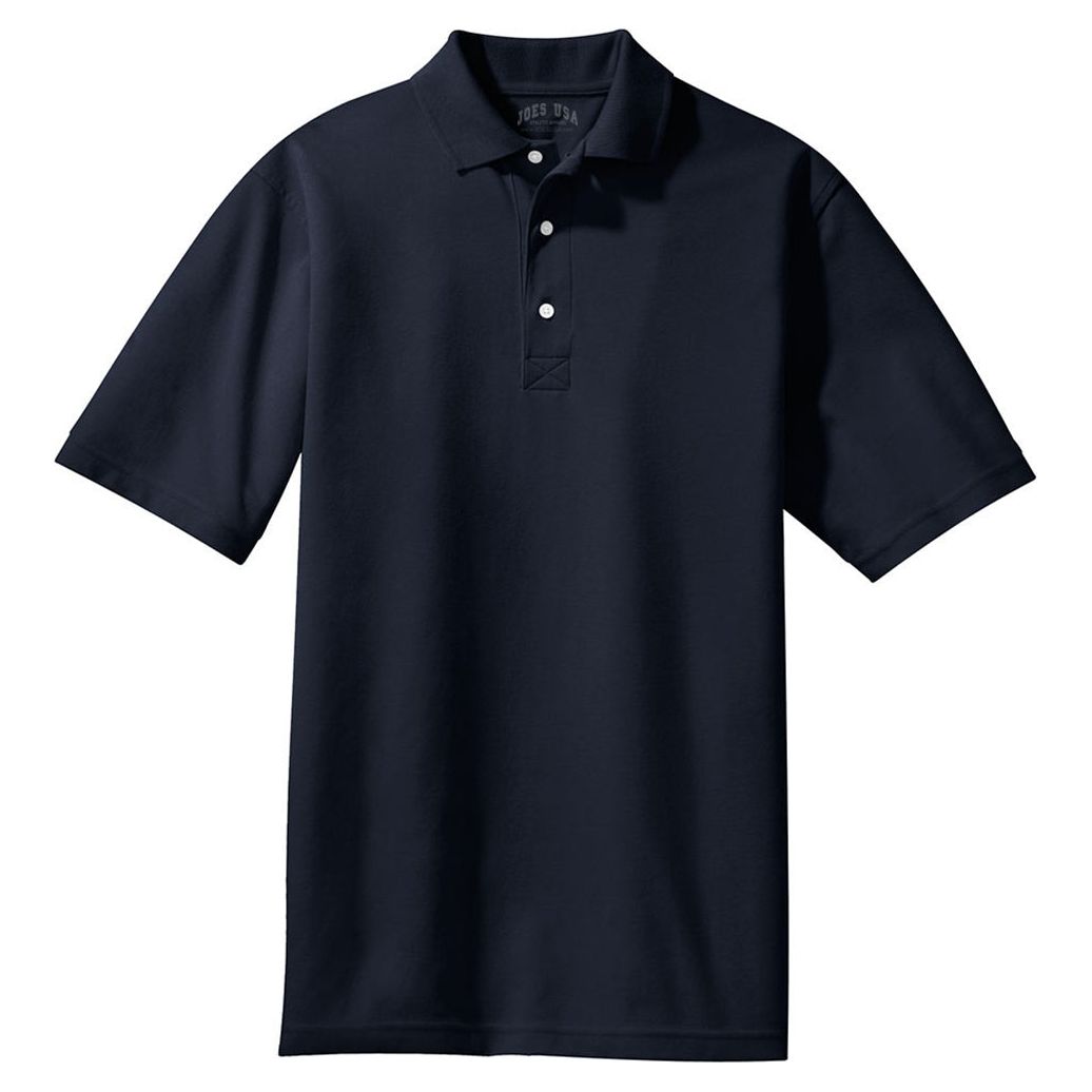 Mens Tall Rapid Dry Polo Polos/Knits Joe's USA Classic Navy Large Tall