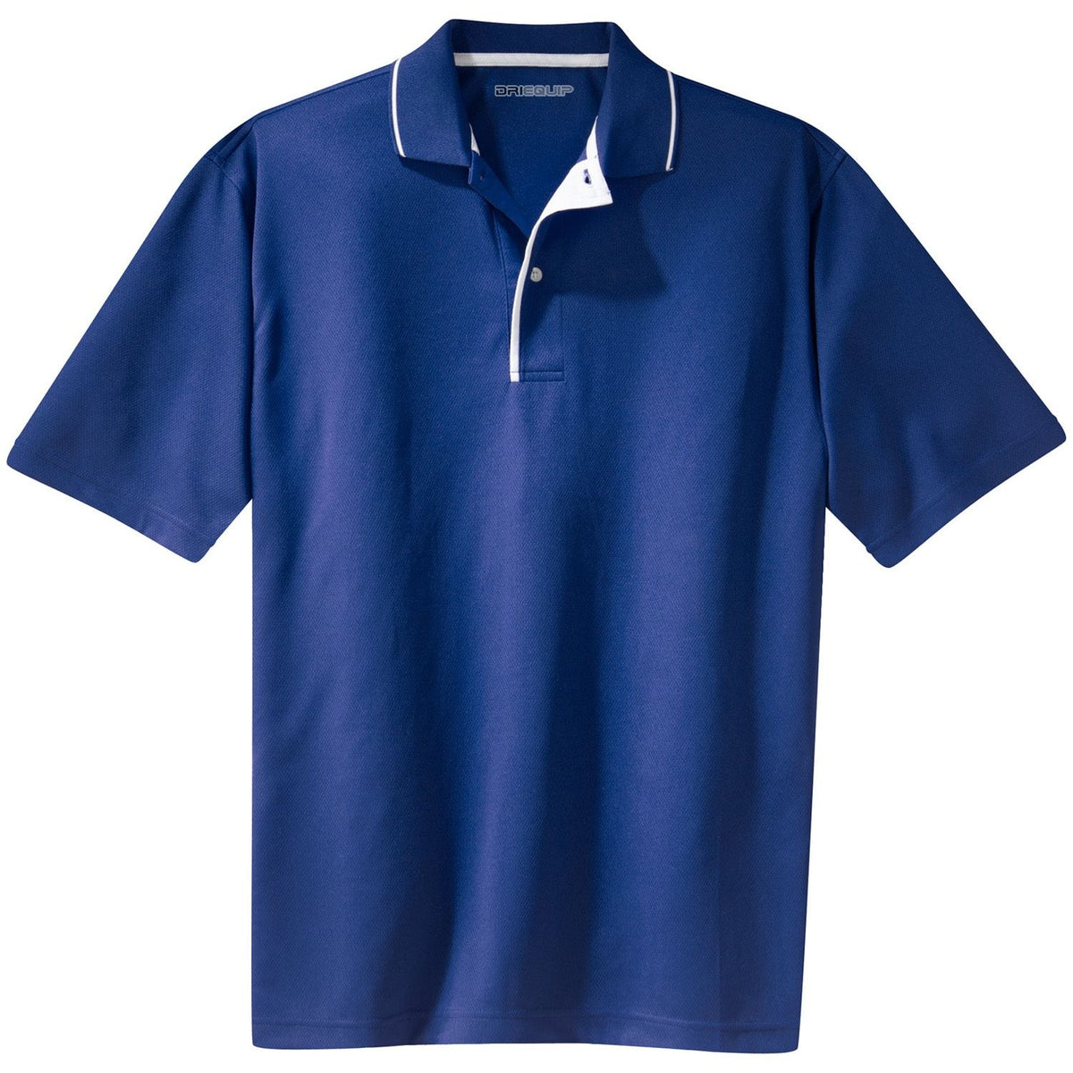 Men's Dri-Mesh Polo with Tipped Collar and Piping Polos/Knits DRI-EQUIP Royal / White X-Small