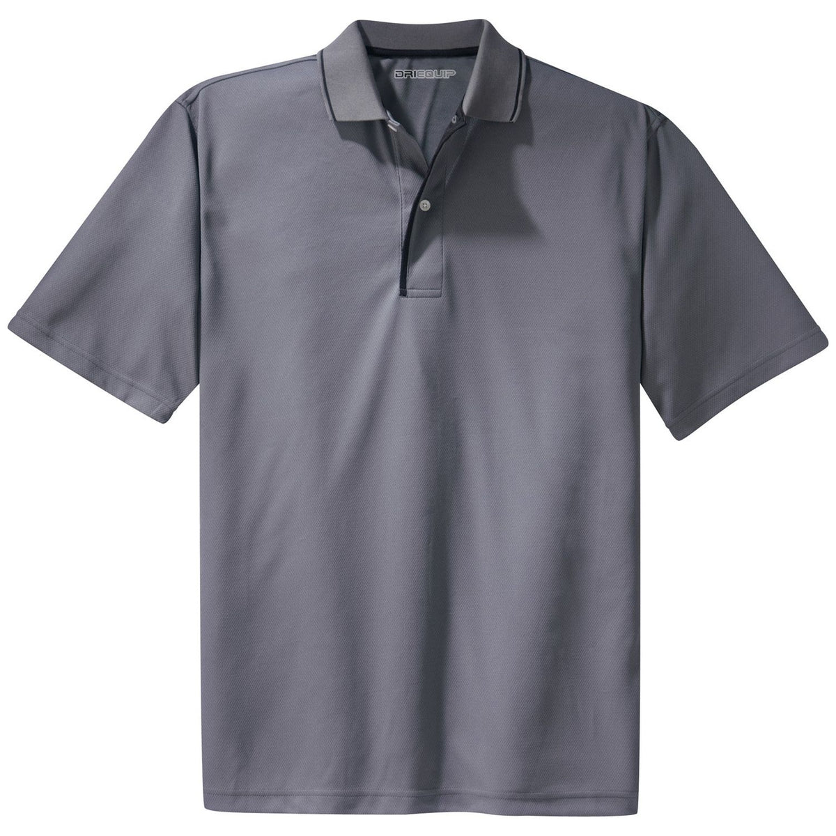 Men's Dri-Mesh Polo with Tipped Collar and Piping Polos/Knits DRI-EQUIP Steel / Black X-Small