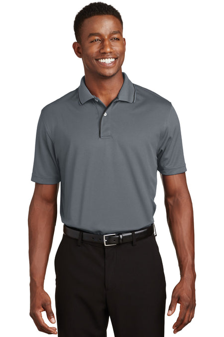 Sport-Tek ® Dri-Mesh ® Polo with Tipped Collar and Piping. K467 - Sport-Tek K467 Polos/Knits Sport-Tek Steel/ Black XS