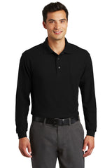 Port Authority ®  Long Sleeve Silk Touch™ Polo with Pocket.  K500LSP - Port Authority K500LSP