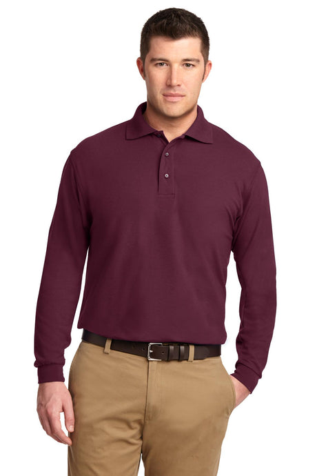 Port Authority K500LS Silk Touch Long Sleeve Polo | Wholesale Blank