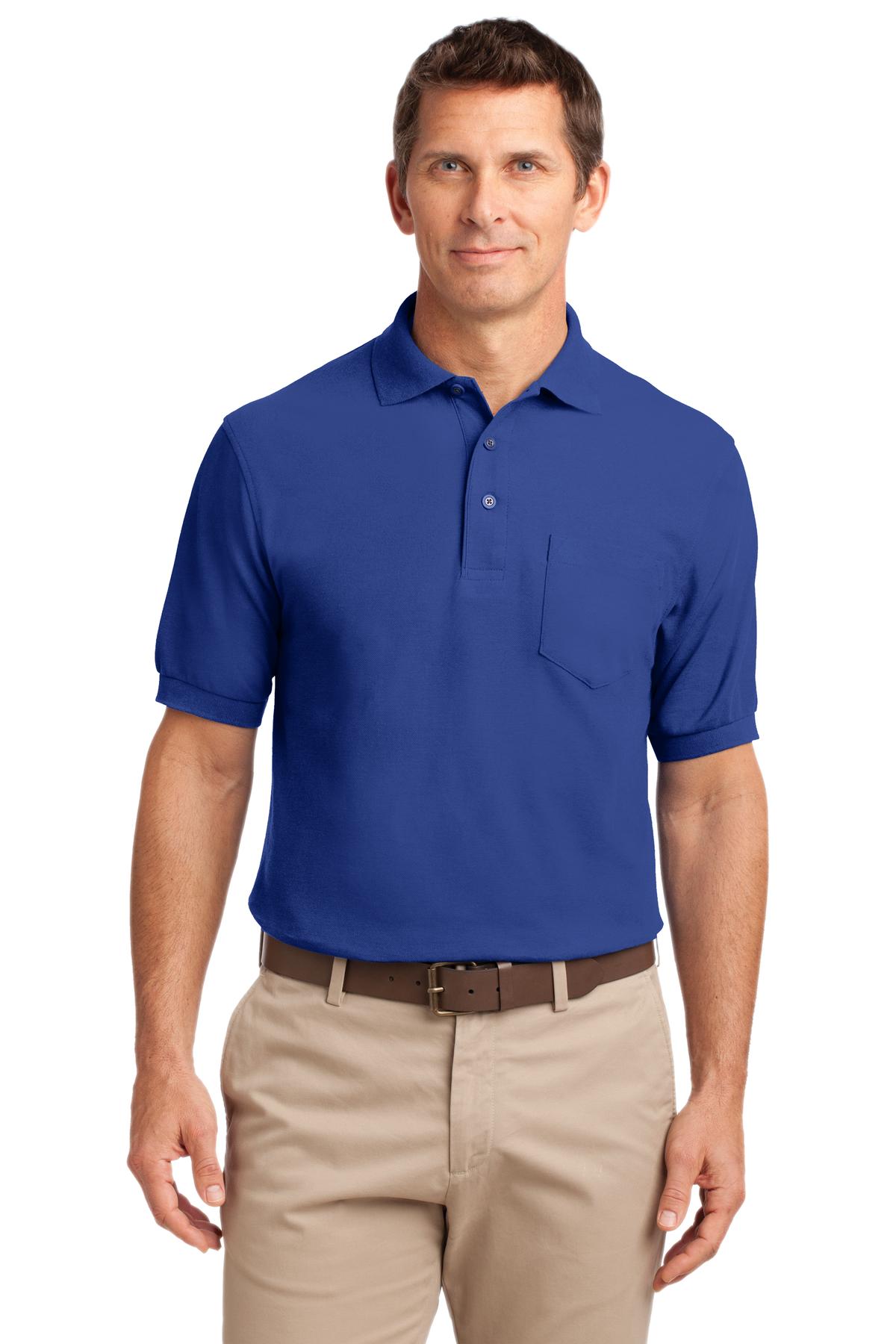 Port Authority K500P Silk Touch Polo with Pocket Wholesale Blank