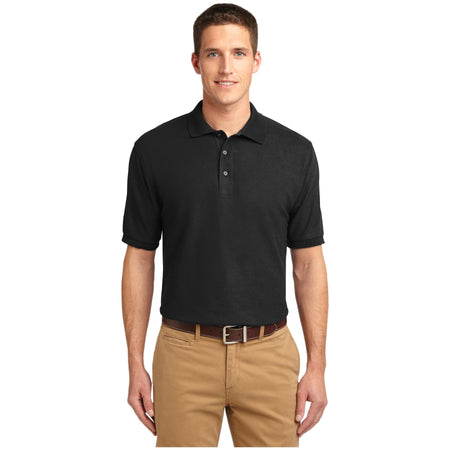 Port Authority ® Extended Size Silk Touch™ Polo K500ES - Port Authority K500ES Polos/Knits Port Authority Black 10XL