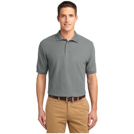 Port Authority ® Extended Size Silk Touch™ Polo K500ES - Port Authority K500ES Polos/Knits Port Authority Cool Grey 10XL