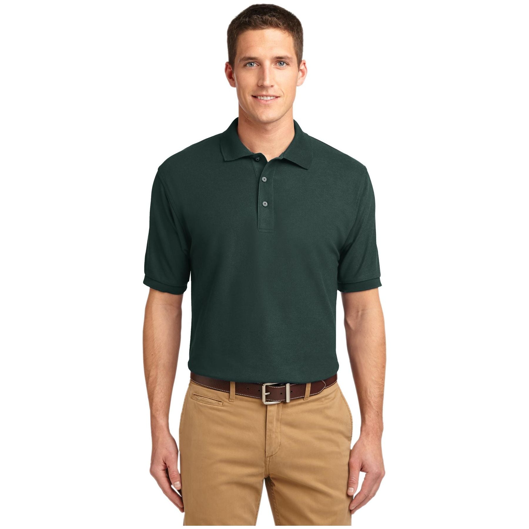 Port Authority ® Extended Size Silk Touch™ Polo K500ES - Port Authority K500ES Polos/Knits Port Authority Dark Green 10XL