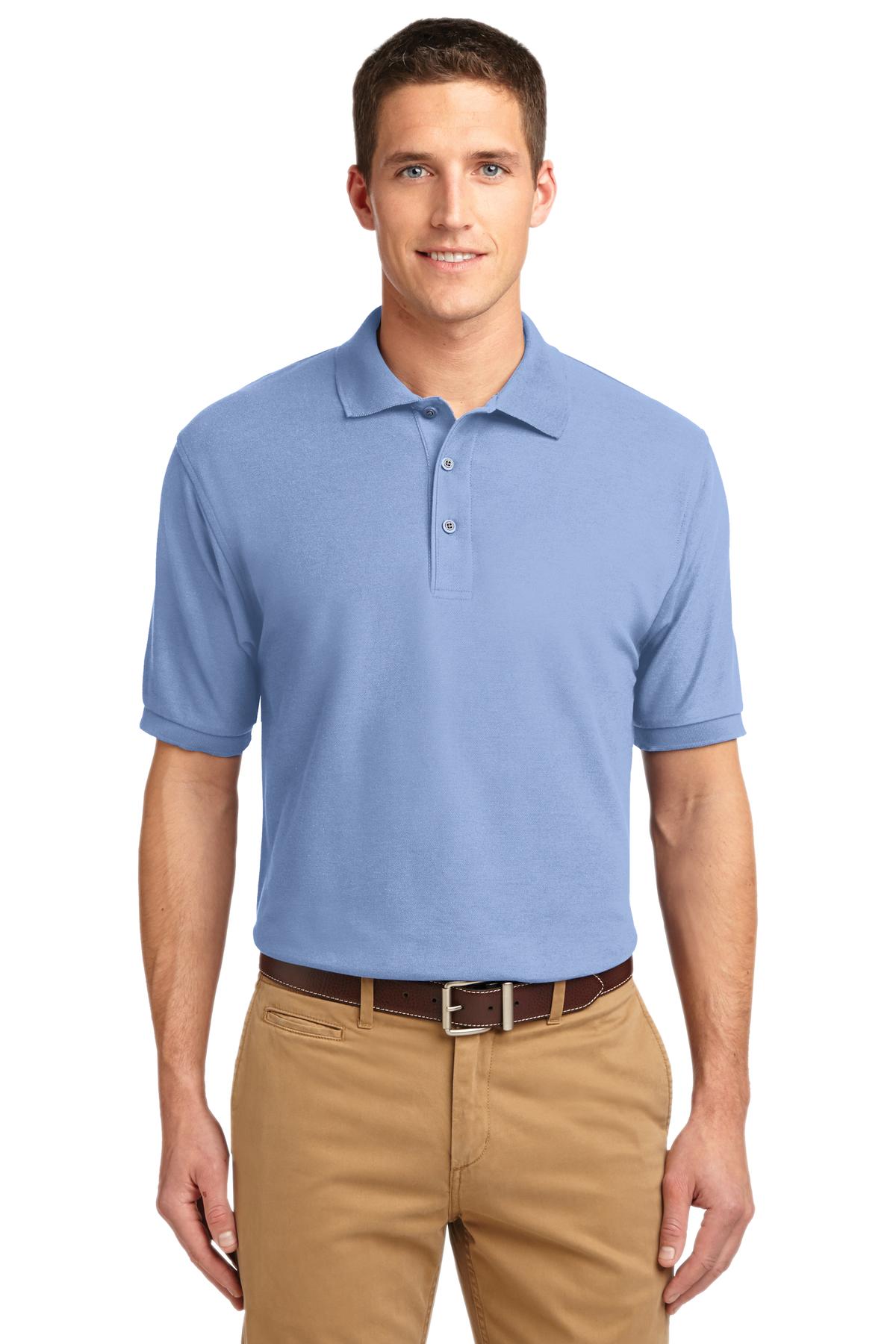 Port Authority ® Silk Touch™ Polo K500 - Light Blue - Port Authority K500 Polos/Knits Port Authority