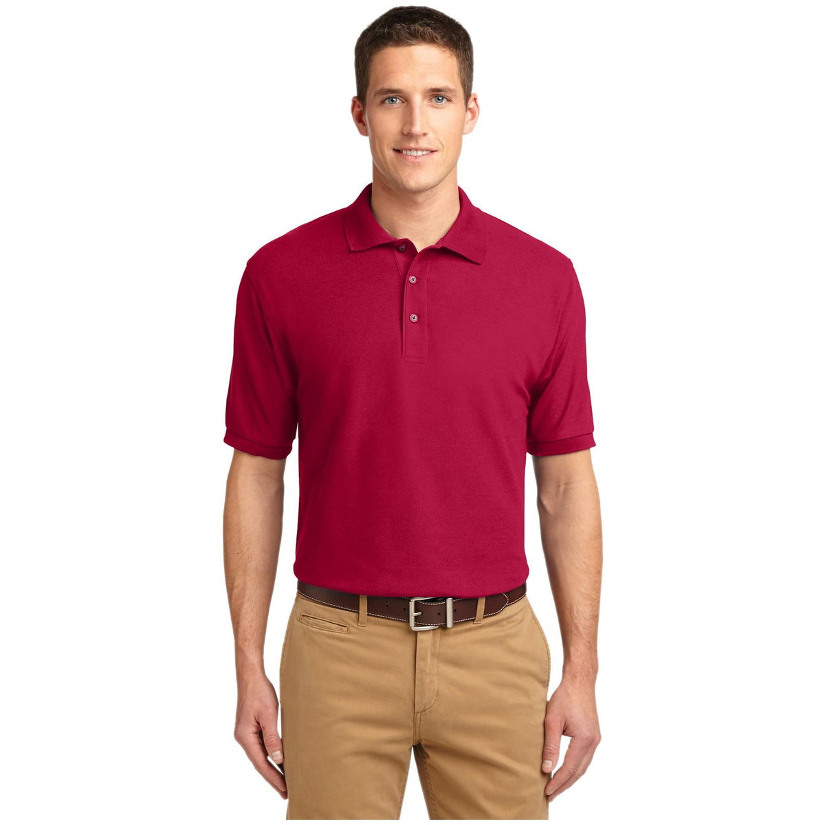 Port Authority ® Extended Size Silk Touch™ Polo K500ES - Port Authority K500ES Polos/Knits Port Authority Red 10XL