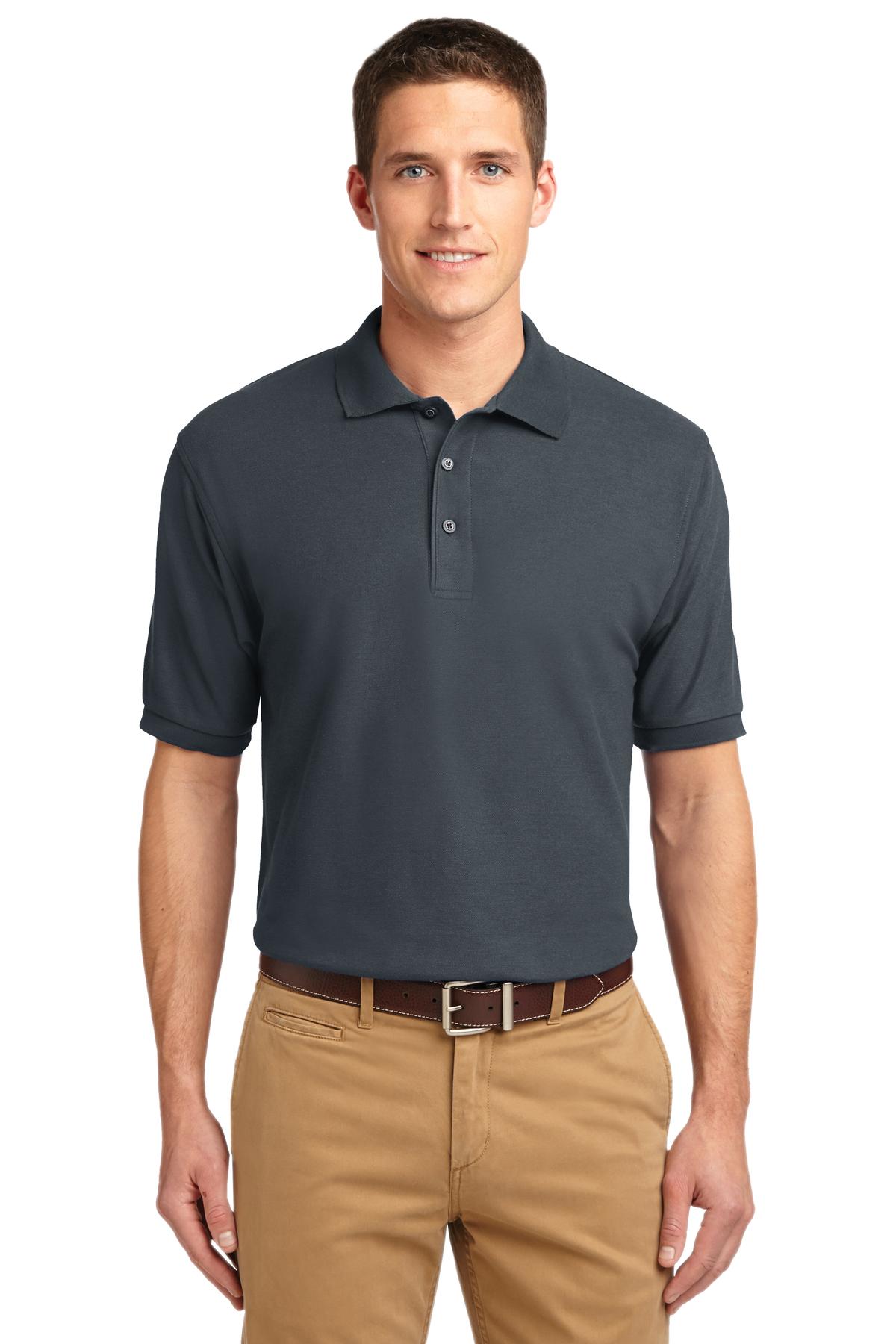 Port Authority ® Silk Touch™ Polo K500 - Steel Grey - Port Authority K500 Polos/Knits Port Authority