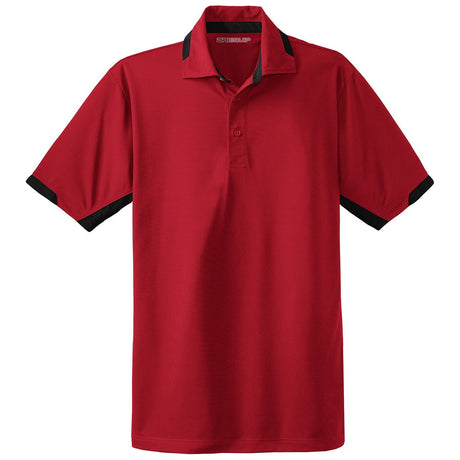 Men's Dry Zone Colorblock Ottoman Polo Polos/Knits DRI-EQUIP Engine Red / Black X-Small