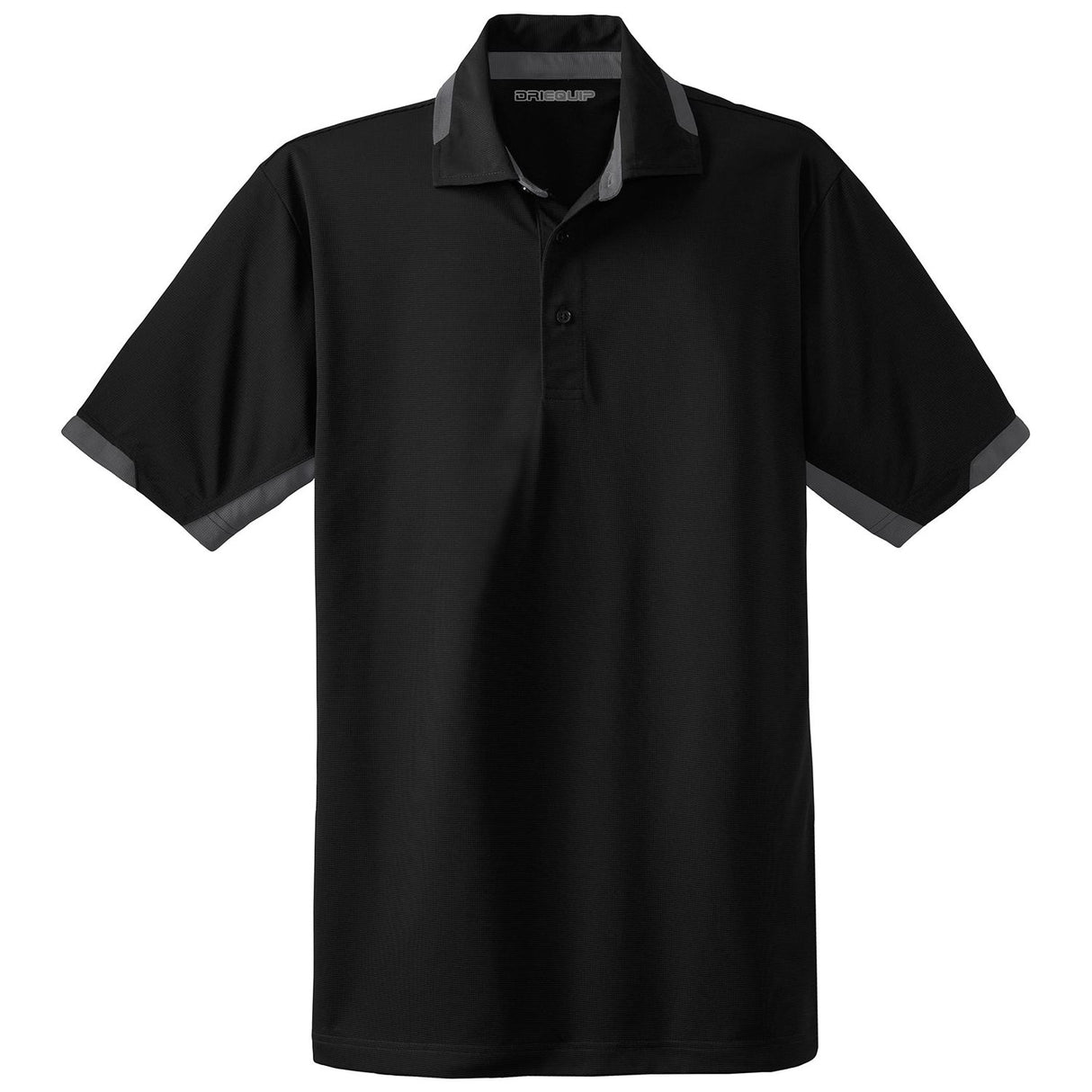 Men's Dry Zone Colorblock Ottoman Polo Polos/Knits DRI-EQUIP Black / Iron Grey X-Small