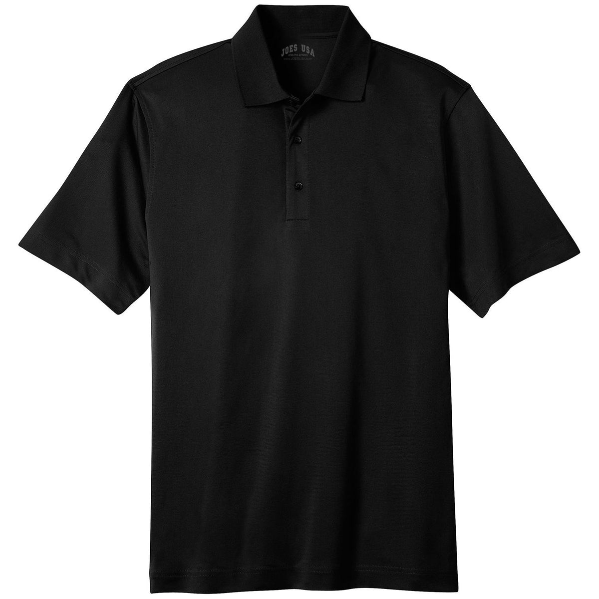 Men's Tall Tech Pique Polo Polos/Knits Joe's USA Black Large Tall