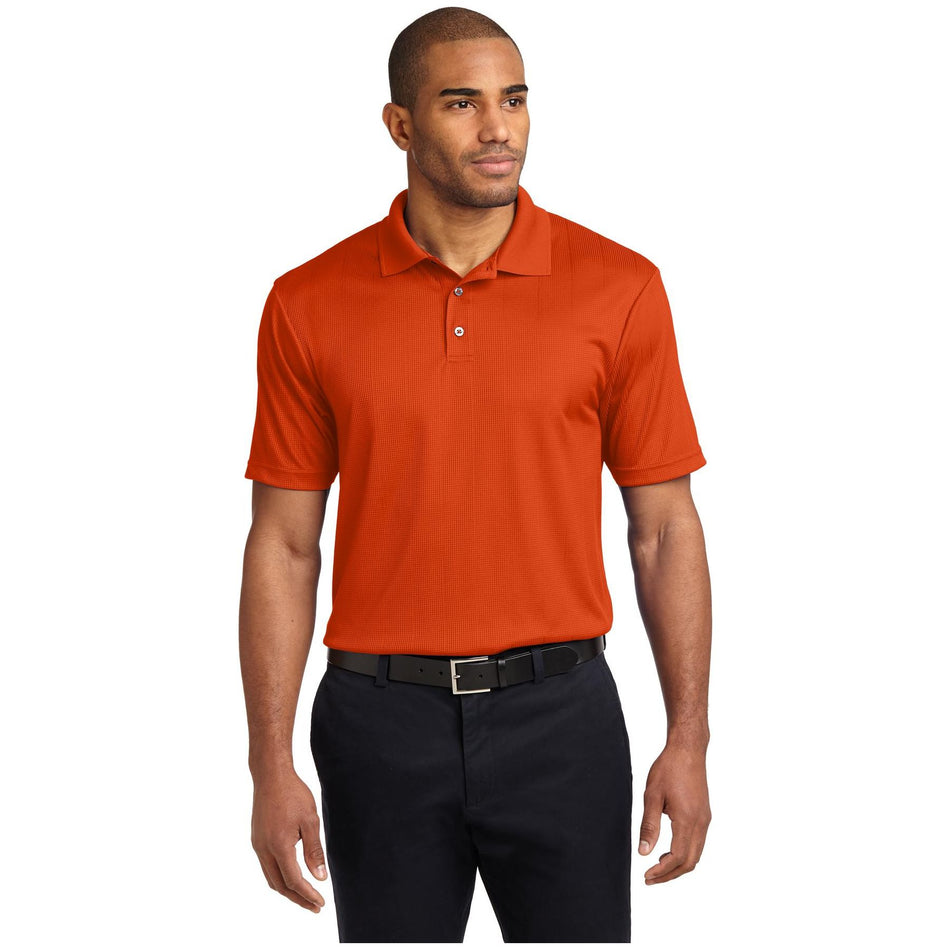 Port Authority ® Performance Fine Jacquard Polo. K528 - Port Authority K528 Polos/Knits Port Authority Autumn Orange XS