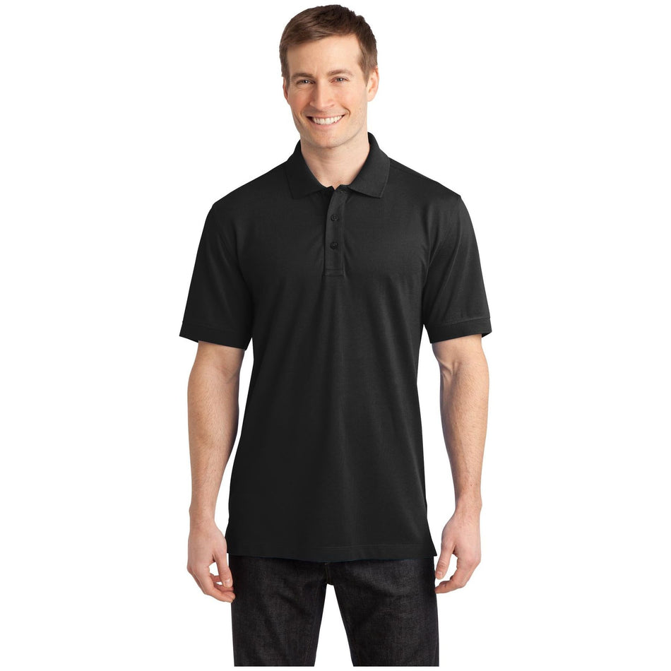 Port Authority ® Stretch Pique Polo. K555 - Port Authority K555 Polos/Knits Port Authority Black XS