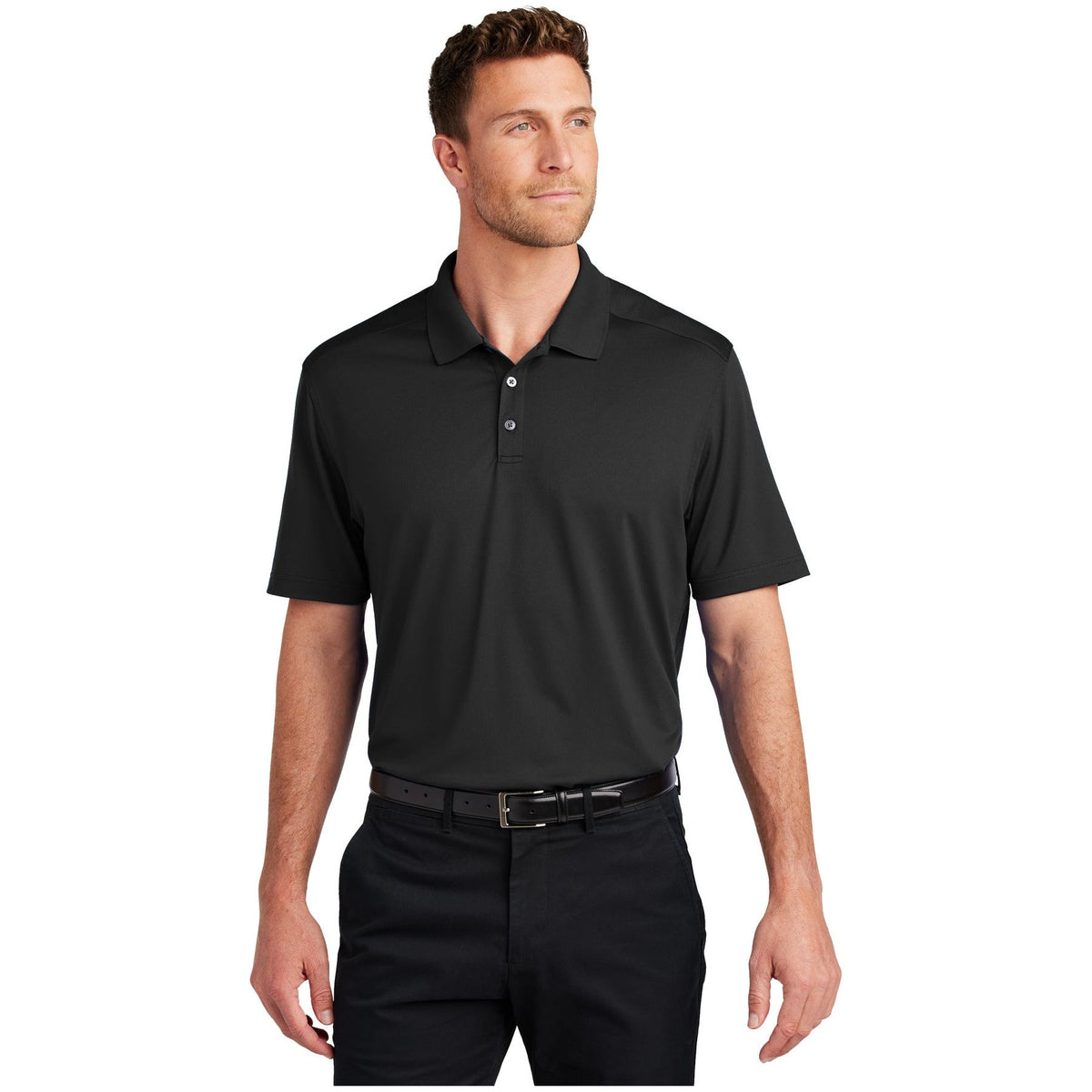 Port Authority ® City Stretch Flat Knit Polo K683 - Port Authority K683 Polos/Knits Port Authority Black XS