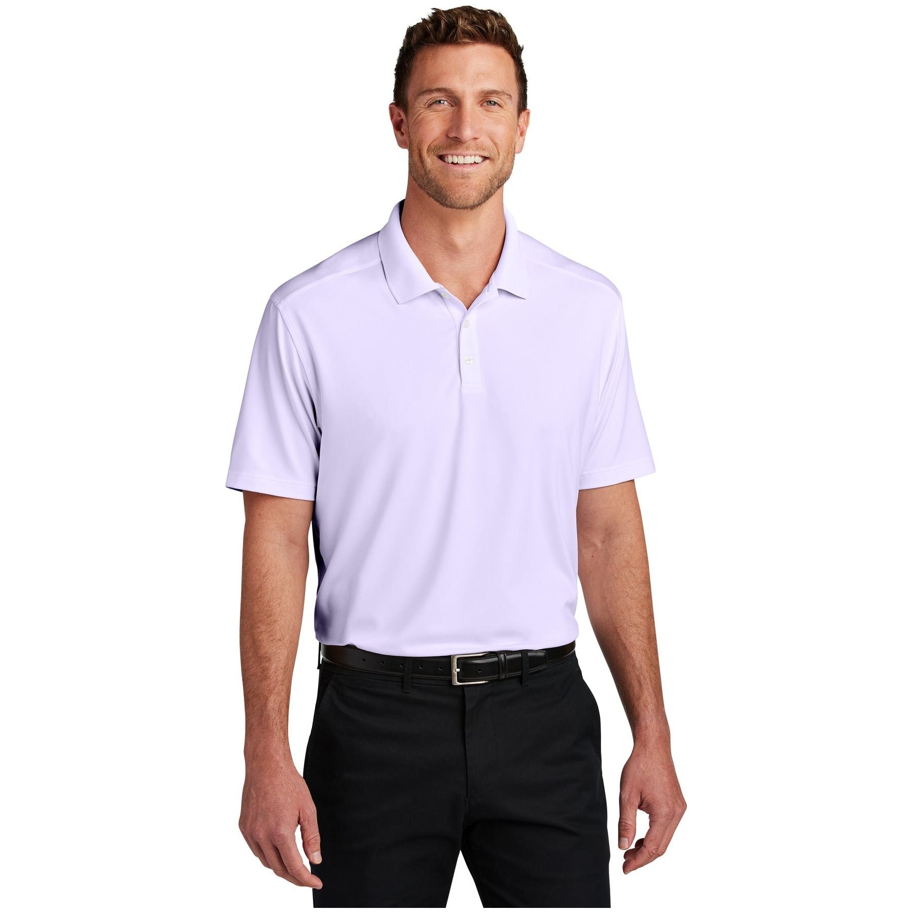 Port Authority ® City Stretch Flat Knit Polo K683 - Port Authority K683 Polos/Knits Port Authority Bright Lavender XS