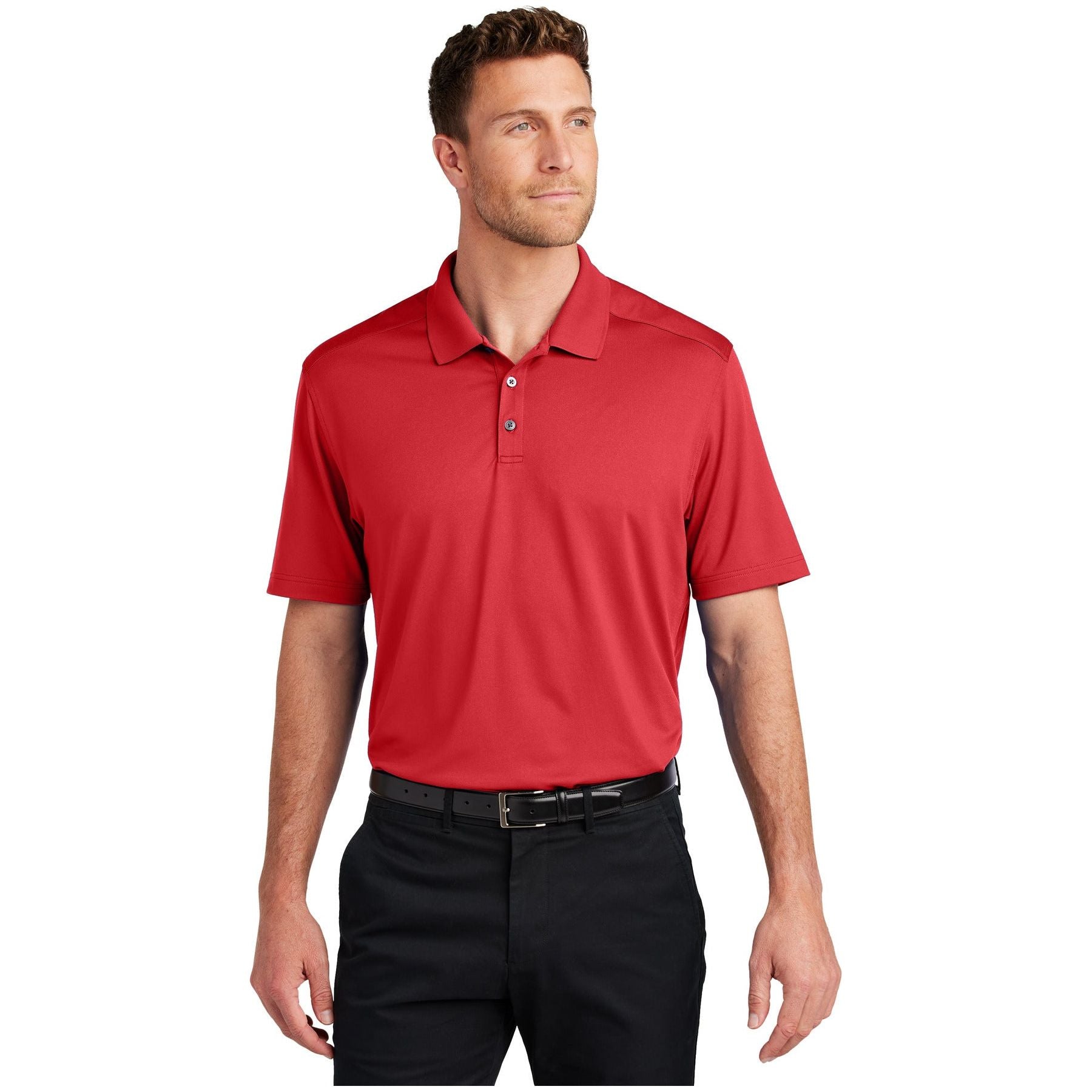 Port Authority ® City Stretch Flat Knit Polo K683 - Port Authority K683 Polos/Knits Port Authority Engine Red XS