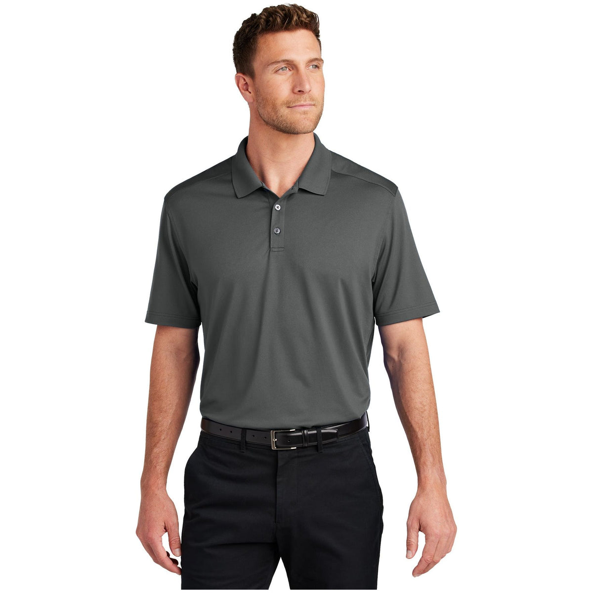 Port Authority ® City Stretch Flat Knit Polo K683 - Port Authority K683 Polos/Knits Port Authority Graphite XS