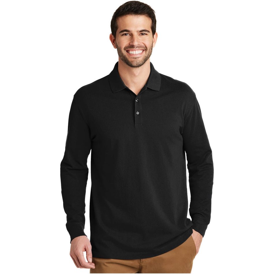 Port Authority ®  EZCotton ®  Long Sleeve Polo. K8000LS - Port Authority K8000LS