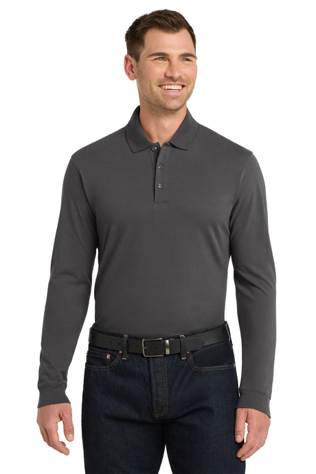 Port Authority ®  EZCotton ®  Long Sleeve Polo. K8000LS - Port Authority K8000LS