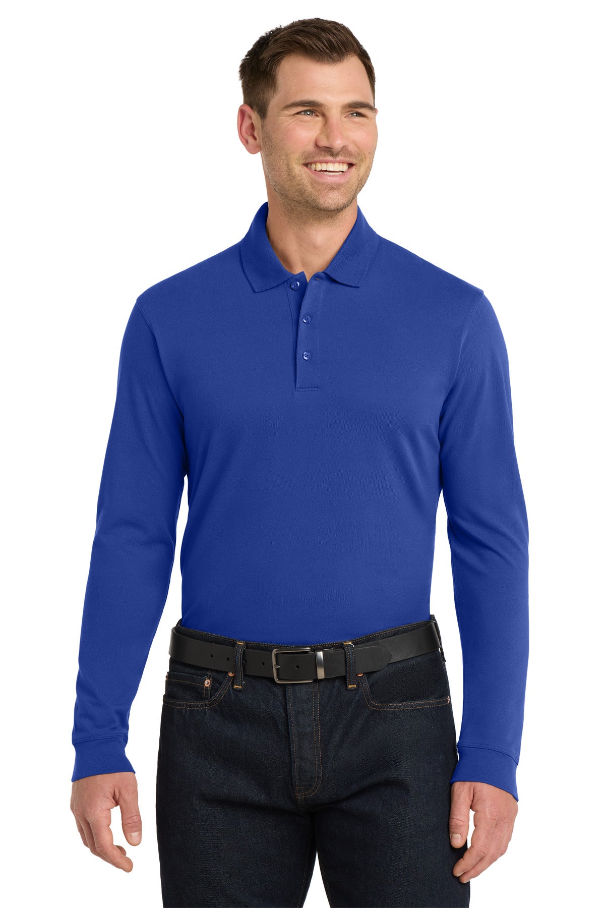 Port Authority ®  EZCotton ®  Long Sleeve Polo. K8000LS - Port Authority K8000LS