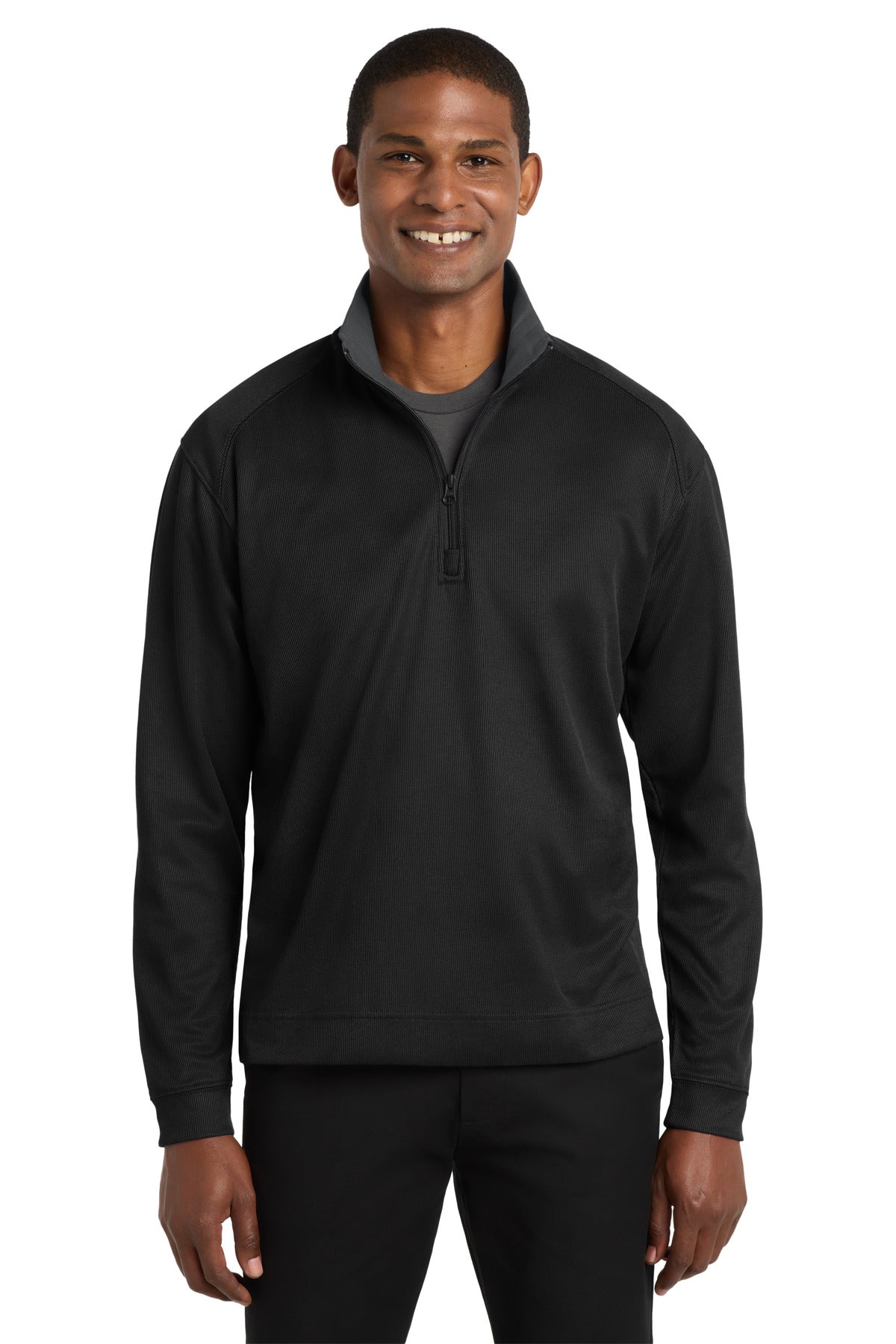 Port Authority K805 Vertical Texture 1/4-Zip Pullover