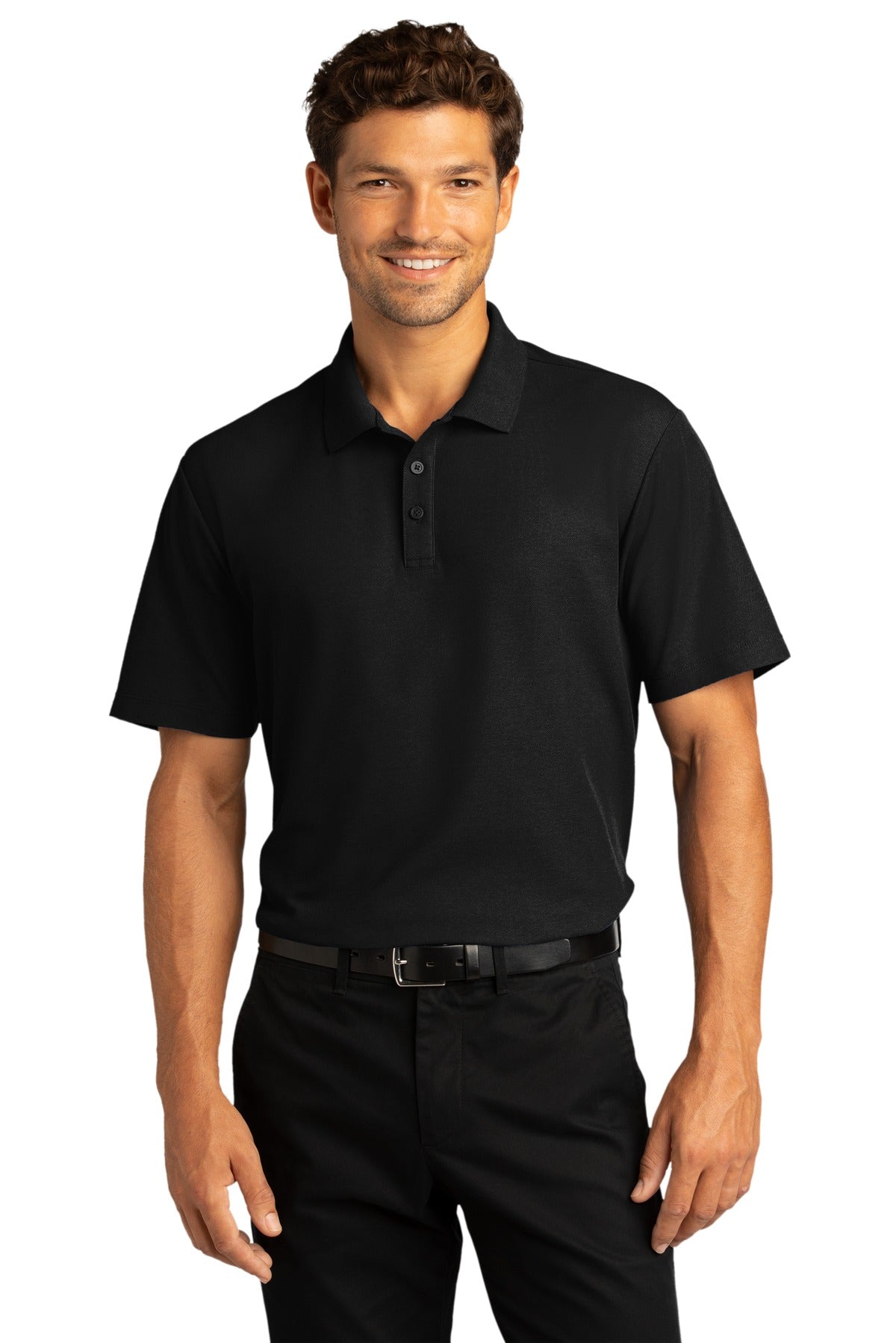 Port Authority ® SuperPro React ™ Polo. K810 - Deep Black - Port Authority K810 Polos/Knits Port Authority