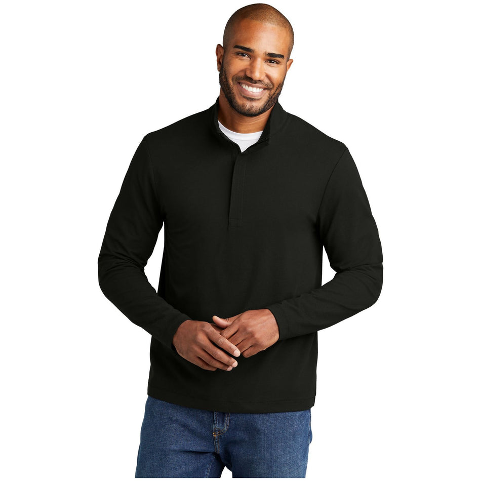 Port Authority ® Fairway Stretch 1/4-Zip K829 - Port Authority K829 Sweatshirts/Fleece Port Authority Deep Black XS