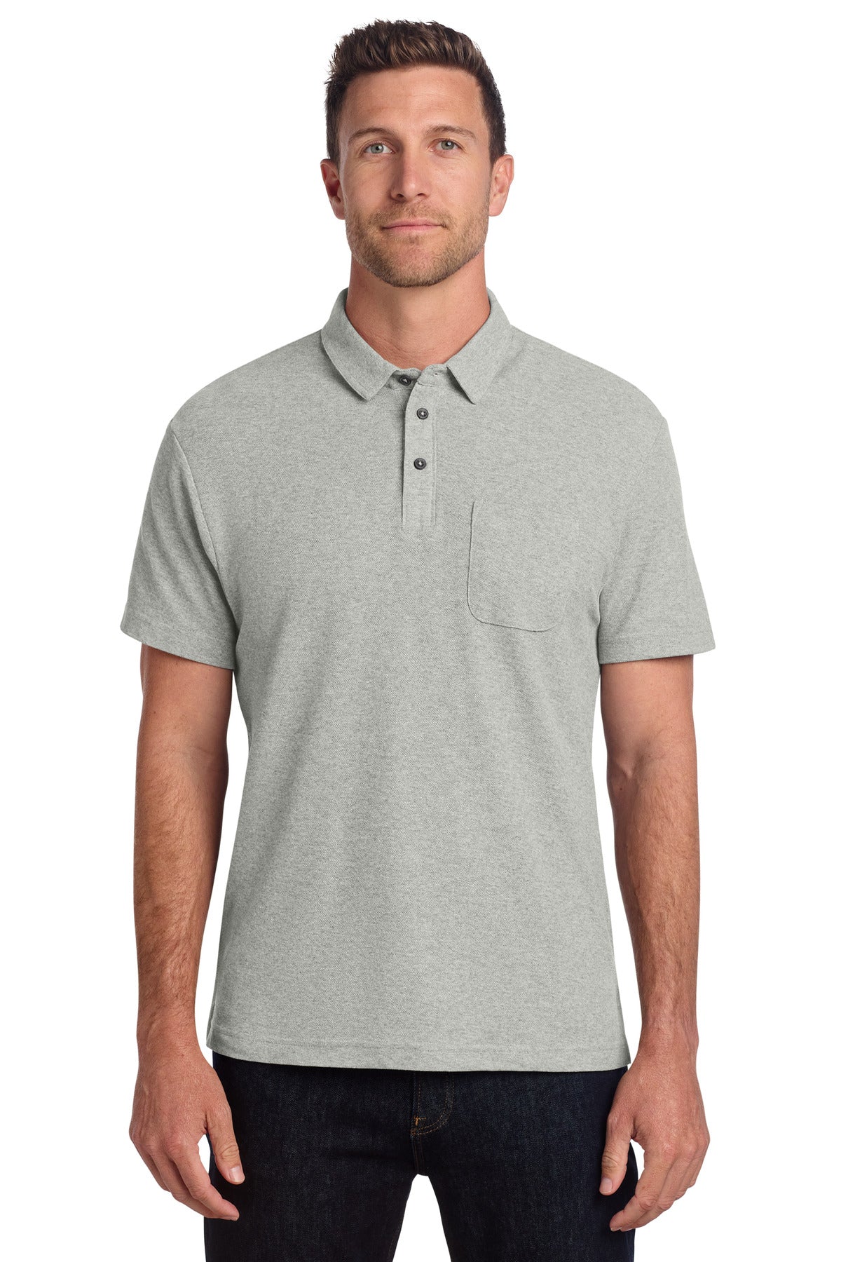 Port Authority K868 C-FREE Cotton Blend Pique Pocket Polo Wholesale Blank