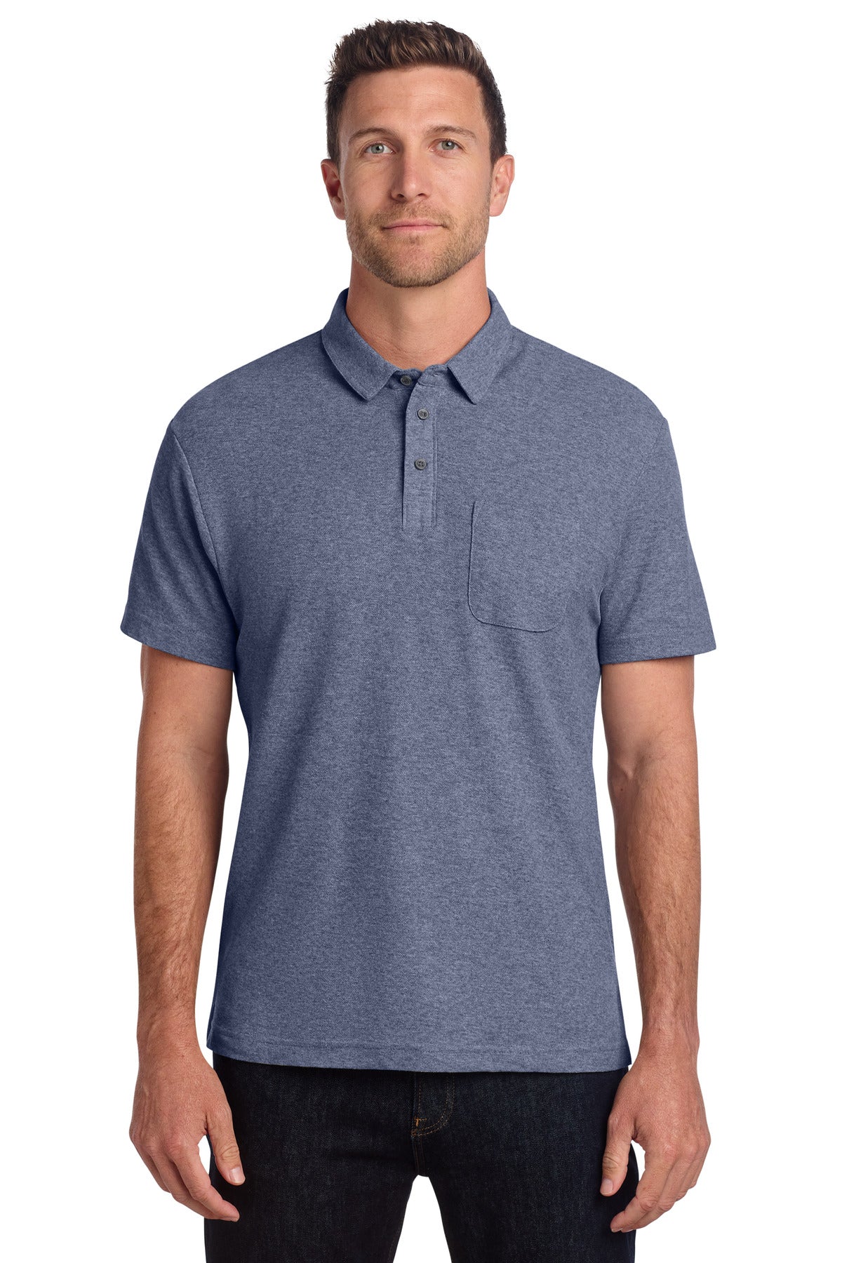Port Authority K868 C-FREE Cotton Blend Pique Pocket Polo Wholesale Blank