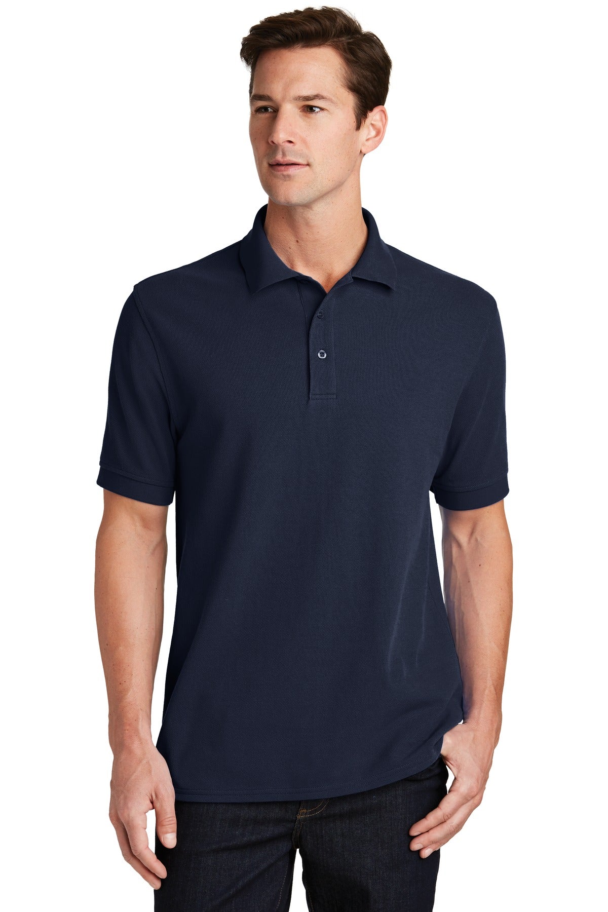 Port & Company ® Combed Ring Spun Pique Polo. KP1500 - Port & Company KP1500 Polos/Knits Port & Company Deep Navy XS