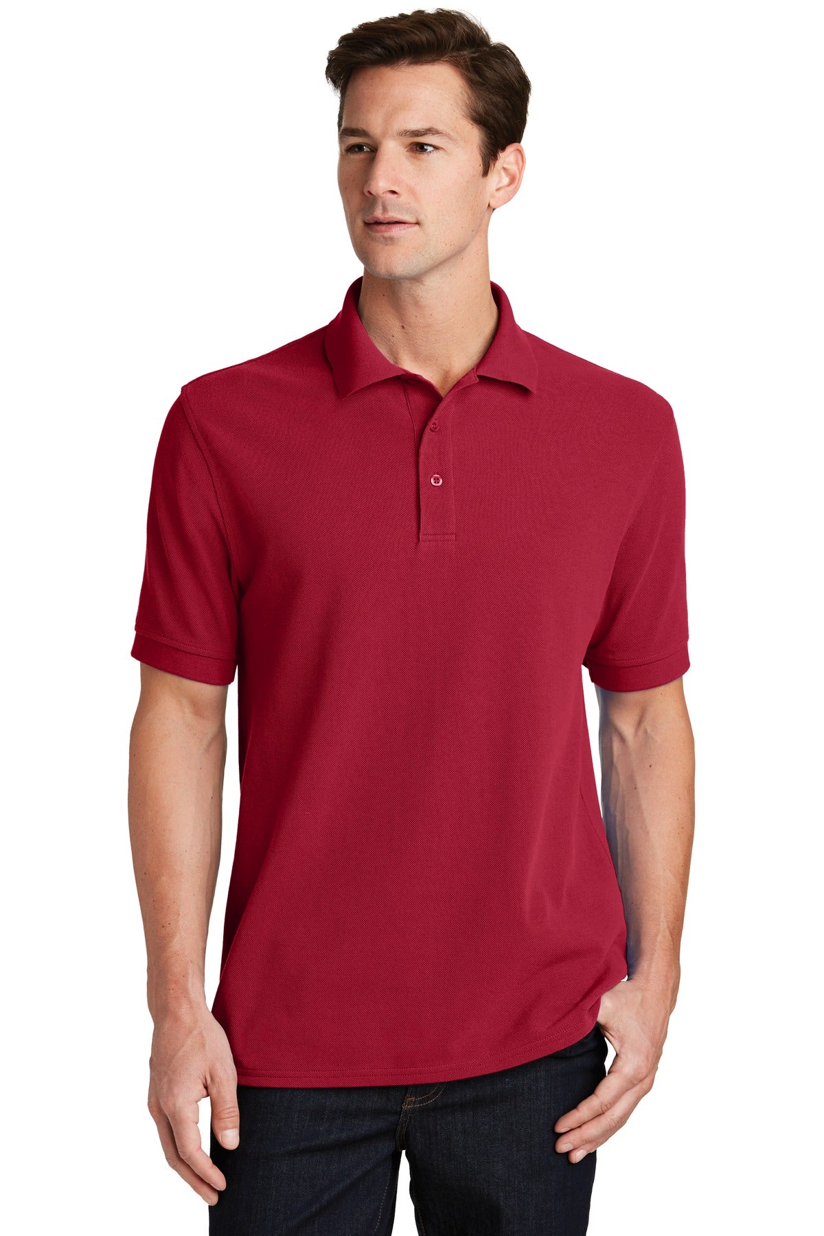 Port & Company ® Combed Ring Spun Pique Polo. KP1500 - Port & Company KP1500 Polos/Knits Port & Company Red XS