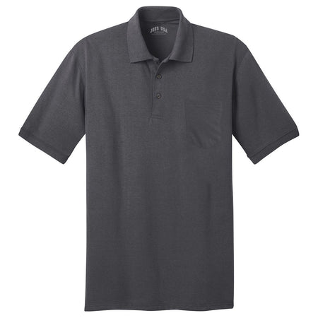 Mens 5.5-Ounce Jersey Knit Pocket Polo. Adult Sizes: S-6XL Polos/Knits Joe's USA Small Charcoal