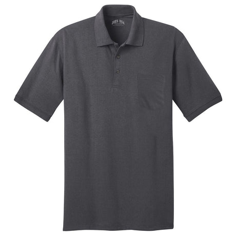 Mens 5.5-Ounce Jersey Knit Pocket Polo. Adult Sizes: S-6XL Polos/Knits Joe's USA Small Charcoal