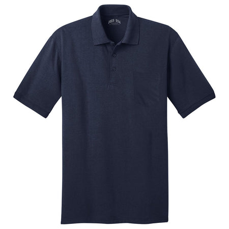 Mens 5.5-Ounce Jersey Knit Pocket Polo. Adult Sizes: S-6XL Polos/Knits Joe's USA Small Deep Navy