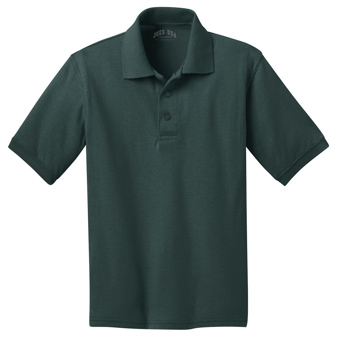 Youth 5.5-Ounce Jersey Knit Polo Polos/Knits Joe's USA Dark Green Youth X-Small