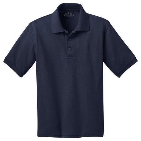 Youth 5.5-Ounce Jersey Knit Polo Polos/Knits Joe's USA Deep Navy Youth X-Small