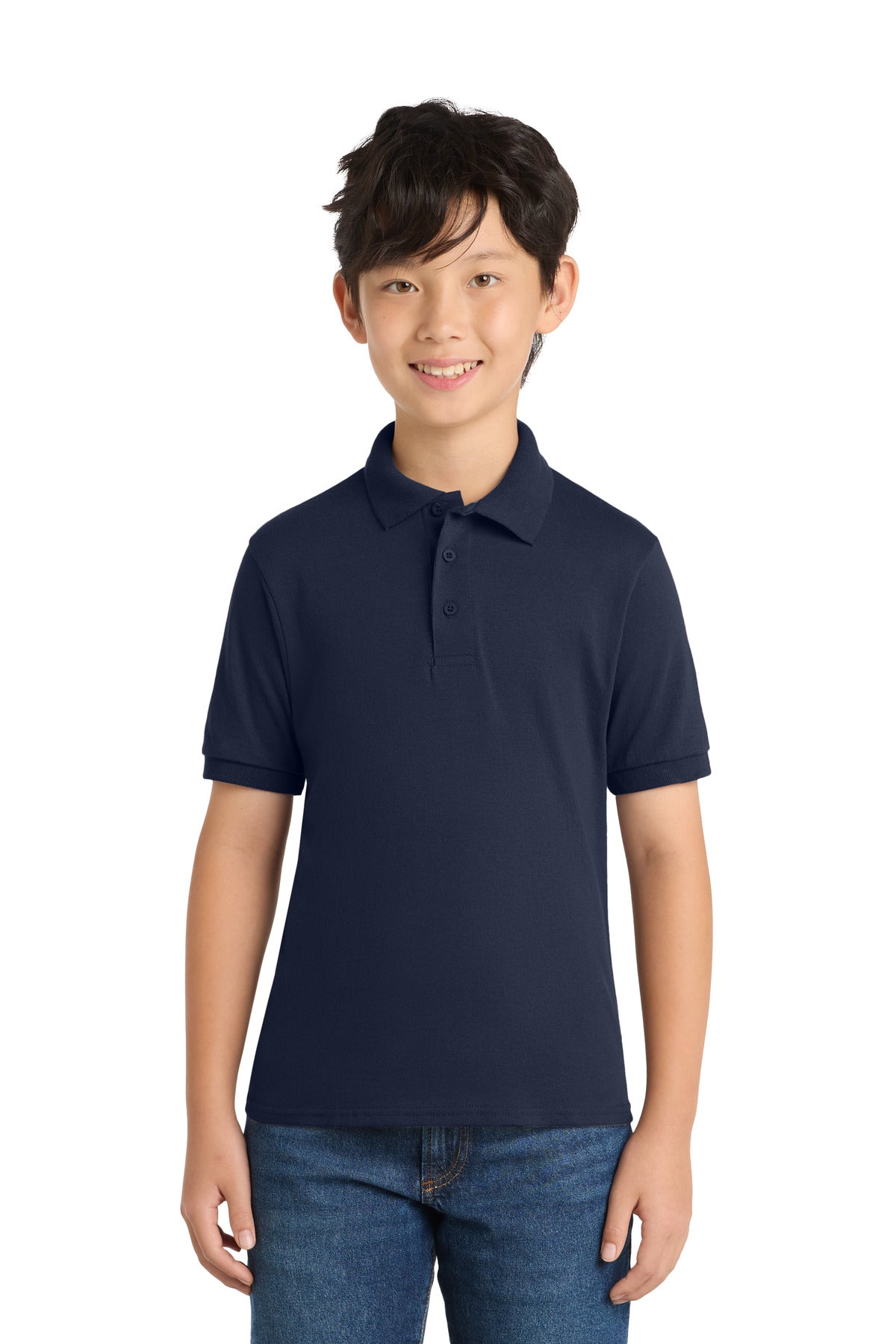 Port & Company KP55Y Youth Core Blend Jersey Knit Polo | Port & Co KP55Y