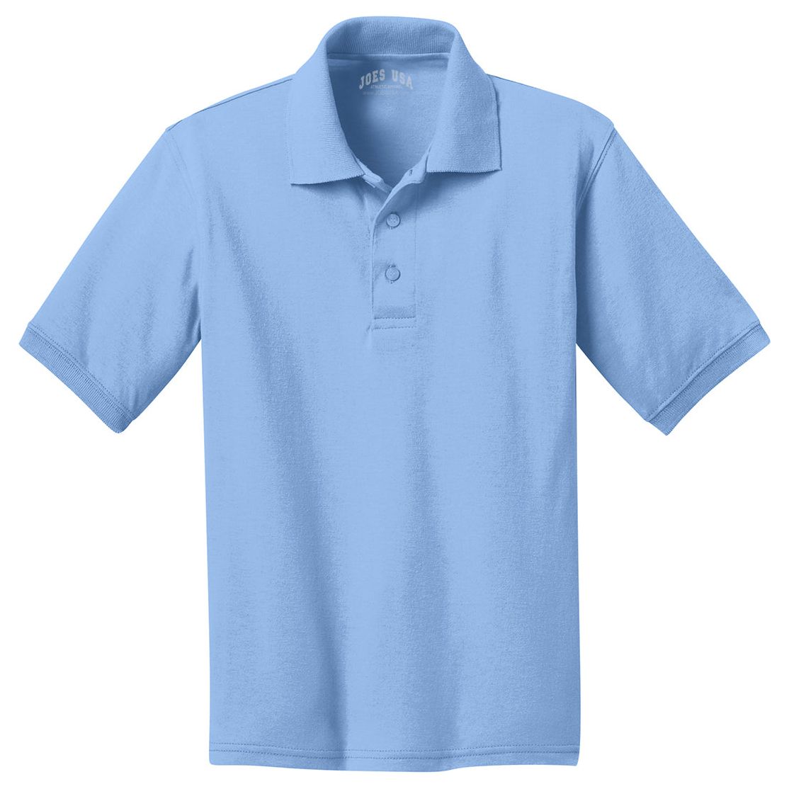 Youth 5.5-Ounce Jersey Knit Polo Polos/Knits Joe's USA Light Blue Youth X-Small