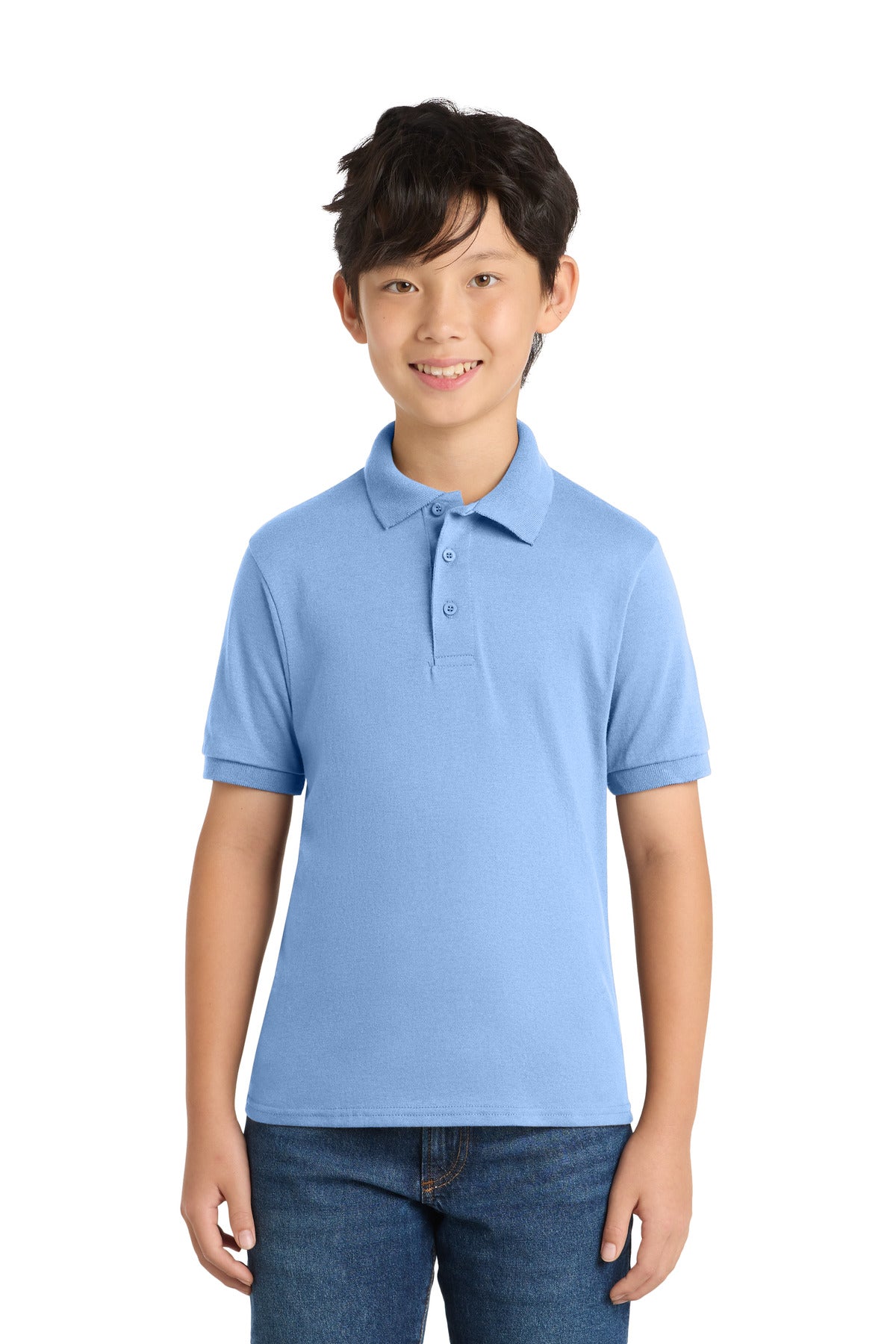 Port & Company KP55Y Youth Core Blend Jersey Knit Polo | Port & Co KP55Y