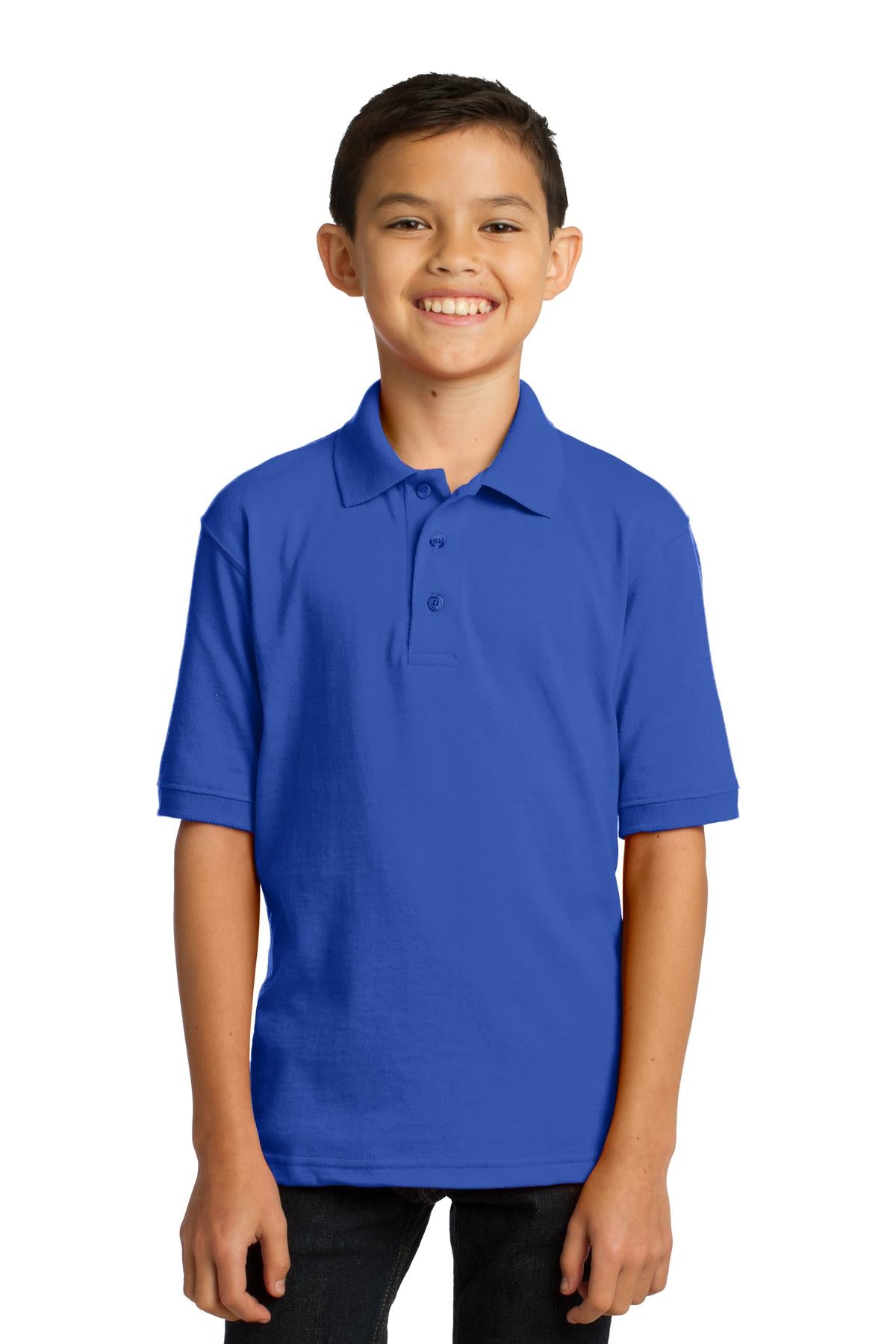 Port & Company ® Youth Core Blend Jersey Knit Polo. KP55Y - Port & Company KP55Y Polos/Knits Port & Company