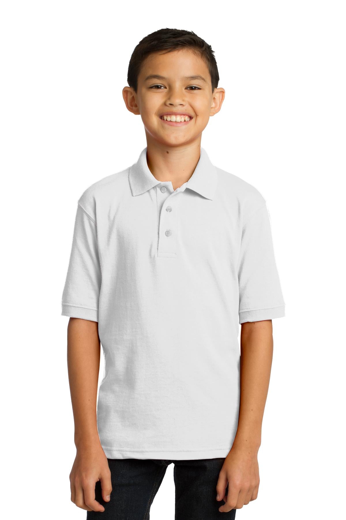 Port & Company ® Youth Core Blend Jersey Knit Polo. KP55Y - Port & Company KP55Y Polos/Knits Port & Company