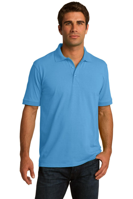 Port & Company ® Core Blend Jersey Knit Polo. KP55 - Aquatic Blue - Port & Company KP55 Polos/Knits Port & Company Aquatic Blue XS