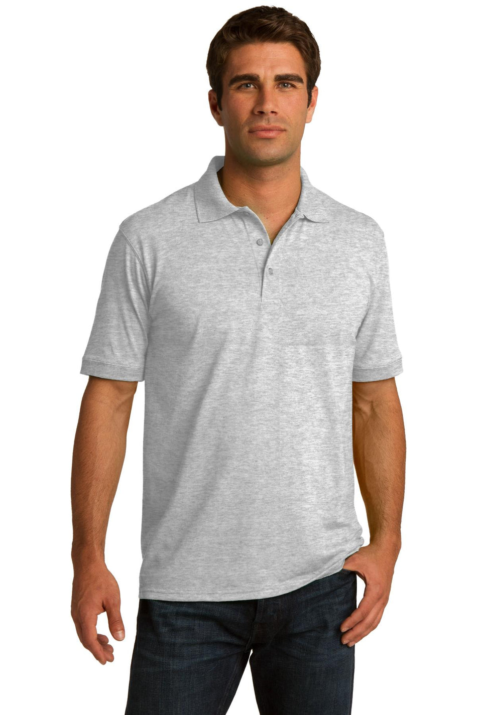 Port & Company ® Core Blend Jersey Knit Polo. KP55 - Ash - Port & Company KP55 Polos/Knits Port & Company Ash XS