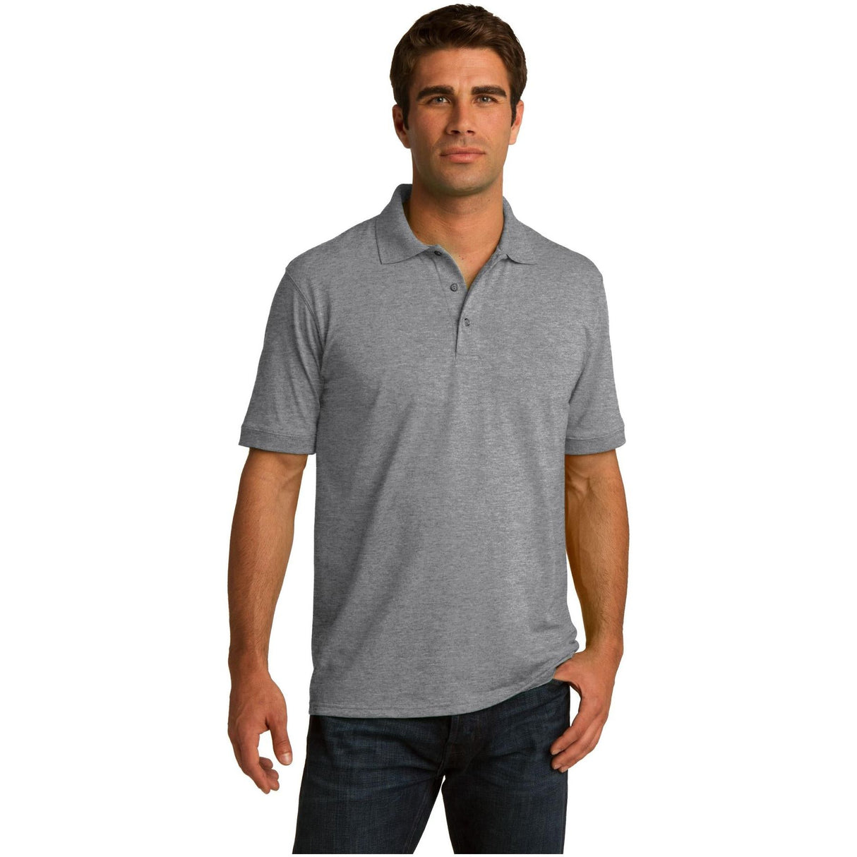 Port & Company ® Tall Core Blend Jersey Knit Polo. KP55T - Port & Company KP55T Polos/Knits Port & Company Athletic Heather Large Tall