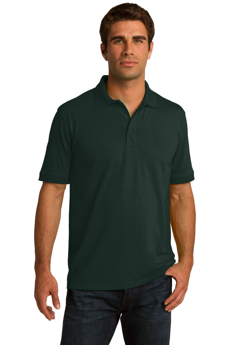 Port & Company ® Core Blend Jersey Knit Polo. KP55 - Dark Green - Port & Company KP55 Polos/Knits Port & Company Dark Green XS