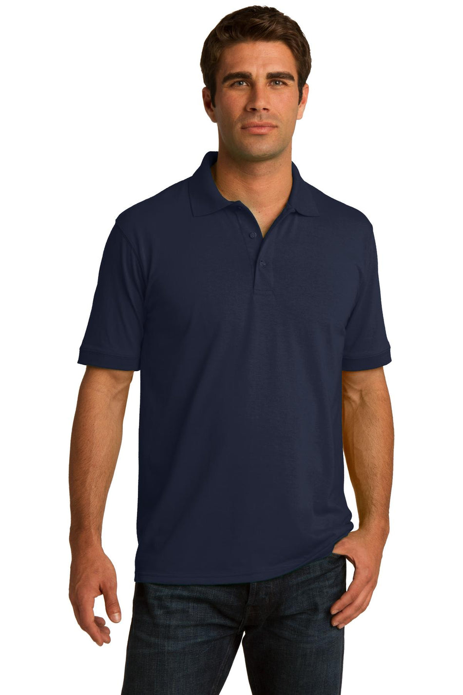 Port & Company ® Core Blend Jersey Knit Polo. KP55 - Deep Navy - Port & Company KP55 Polos/Knits Port & Company Deep Navy XS