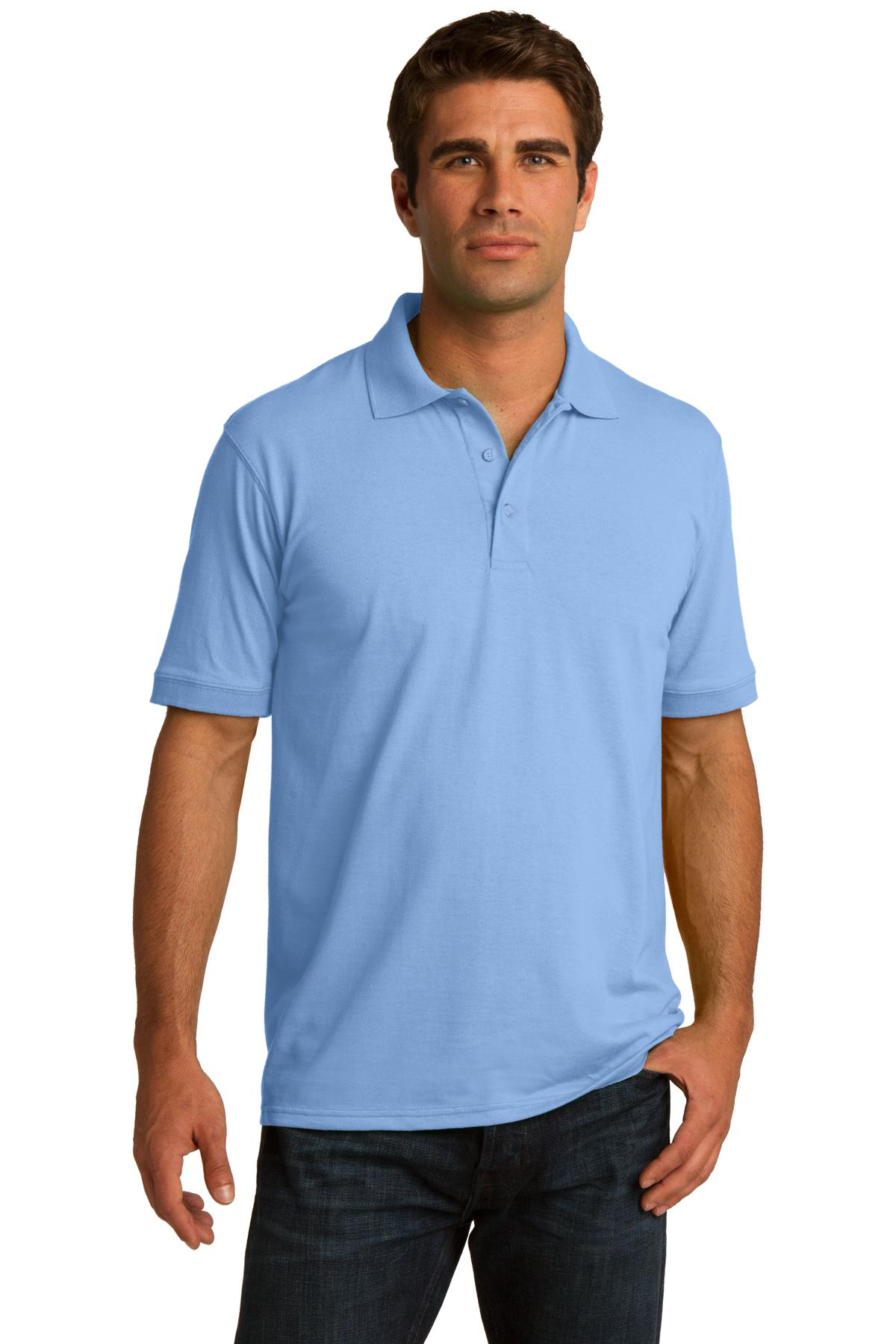 Port & Company ® Core Blend Jersey Knit Polo. KP55 - Port & Company KP55 Polos/Knits Port & Company Light Blue XS