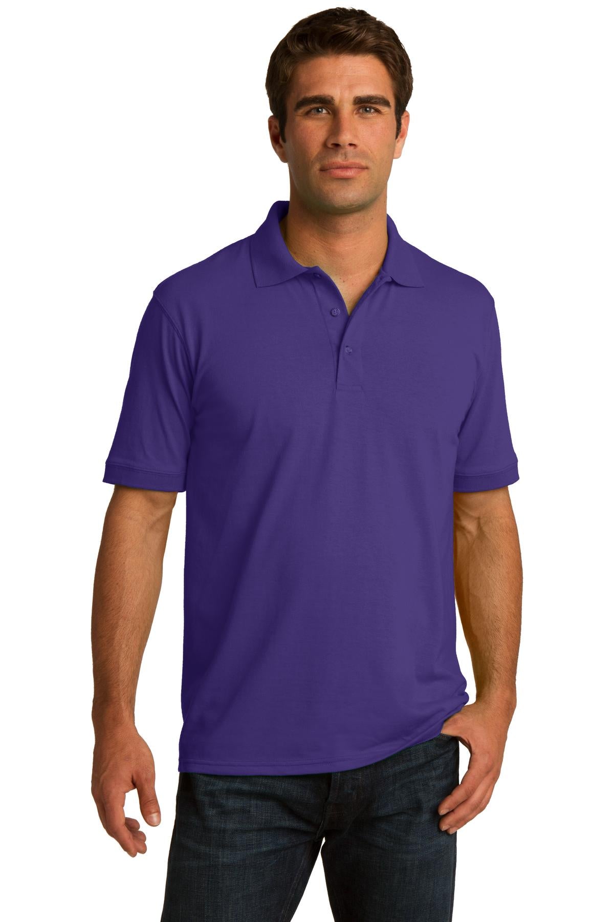 Port & Company ® Core Blend Jersey Knit Polo. KP55 - Purple - Port & Company KP55 Polos/Knits Port & Company Purple XS